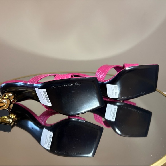 Dolce Gabbana DG logo sculped heel sandals mules size 39 - Picture 16 of 16